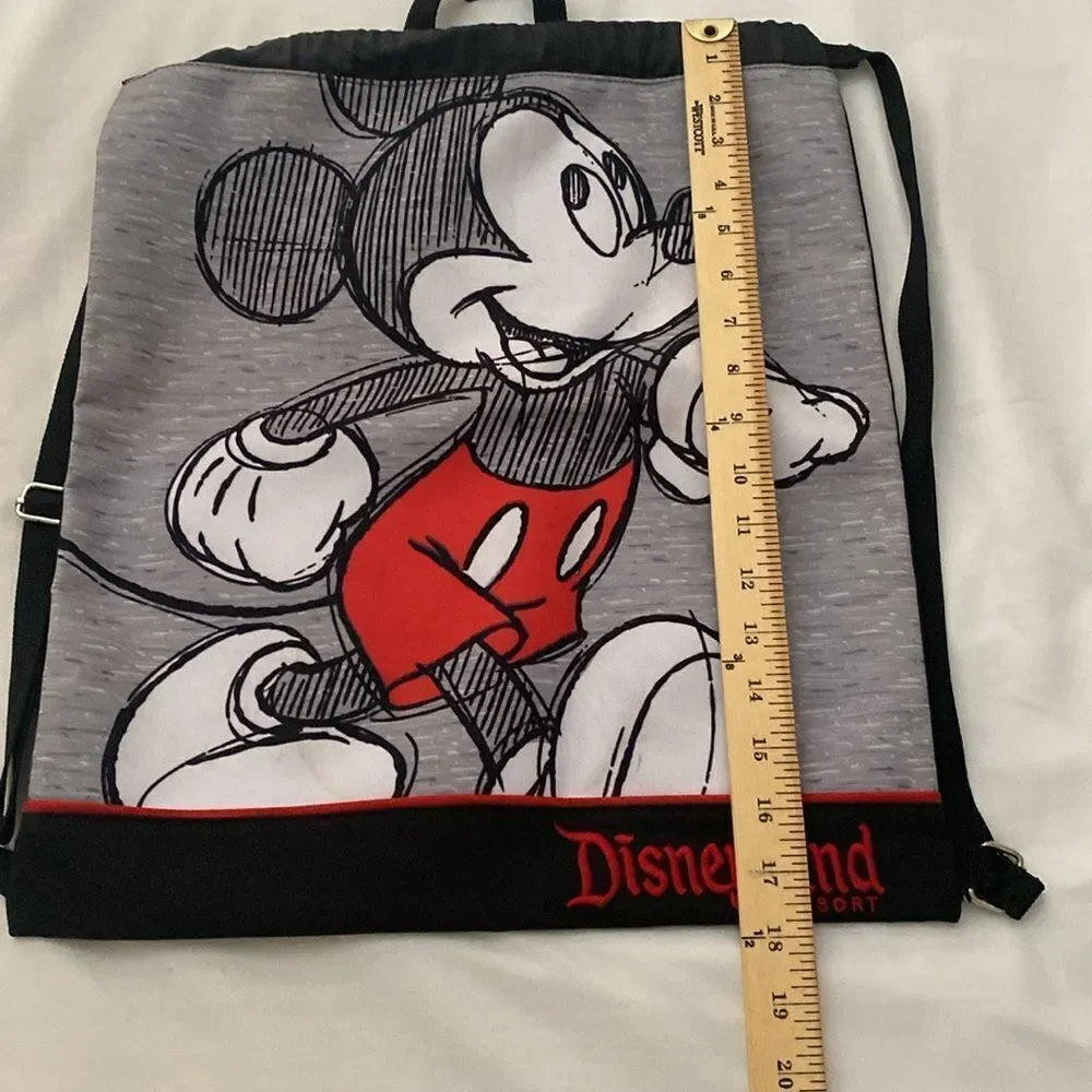 DISNEY Mickey Sketch Drawstring Backpack NWOT